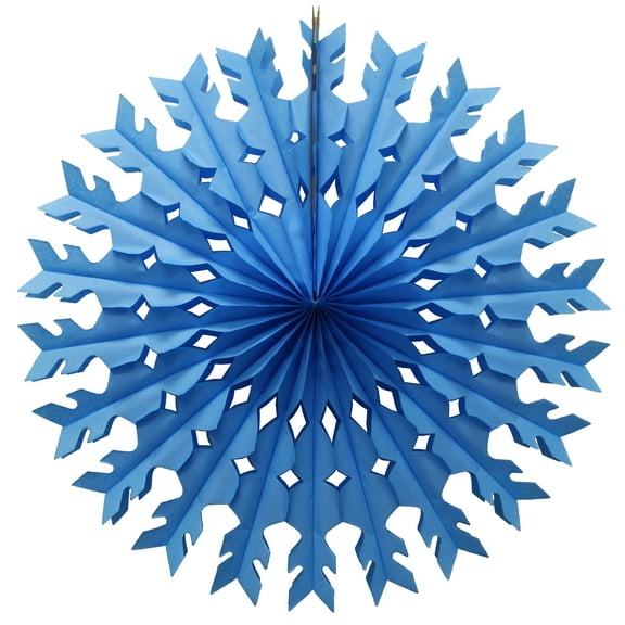 6-Pack Devra Party Large 22 Inch Tissue Paper Snowflake Decoration, Turquoise