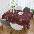 thumbnail image 2 of Yayeee Tablecloths 60" x 108" Rectangle Wrinkle Resistant Party Table Cover, Circular Gold Pattern, 2 of 8