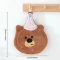 thumbnail image 1 of 1 unidad, toalla de mano colgante con forma de corazón de niña bonita de animal de dibujos animados for el hogar, baño, cocina, toalla de mano absorbente, trapo de oso cachorro, 1 of 2