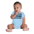 thumbnail image 6 of Born To Go Cycling With My Daddy Romper Boys or Girls Infant Baby Brisco Brands 6M, 6 of 6