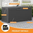 thumbnail image 6 of Uforic Lockable 100 Gallon Resin Deck Box, Heavy-Duty Weather Resistant Outdoor Storage Chest, Versatile Storage Solution for Patio Accessories and Daily Essentials, Black, 6 of 7