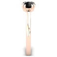 thumbnail image 4 of SuperJeweler 1/2 Carat Rose Cut Black Diamond Solitaire Engagement Ring In 14 Karat Rose Gold For Women, 4 of 6