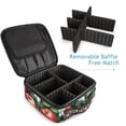 thumbnail image 4 of FORMRS Travel Makeup Bag Large Capacity Train Case Cosmetic Organizer with Adjustable Dividers, Red Apple Pattern, 4 of 8