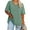 Green, variant on Ptaesos Women's Plus Size V Neck T Shirts Summer Half Sleeve Oversized Tees Casual Loose Fit Tunic Tops