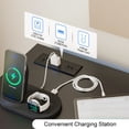 thumbnail image 5 of 6 Drawer Black Led Dresser Built-in Charging Station, Modern Double Dresser with Open Storage Shelf, Clothes Organizer Cabinet for Bedroom, Living Room, and Closet, 5 of 10