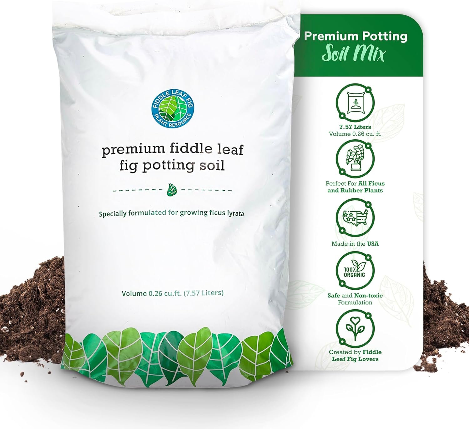 Fiddle Leaf Fig Potting Soil Mix by Fiddle Leaf Fig Plant Resource  Premium Organic Soil with Enhanced Drainage for Fast Growth and Healthy Roots Large Bag