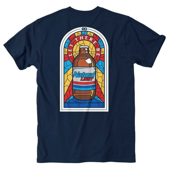 Natural Natty Light Stained Glass Rowdy Gentleman Men's Blue T-Shirt-Small