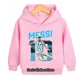 thumbnail image 5 of Conjunto de sudadera con capucha y pantalones de terciopelo para niños y niñas con estampado de Messi 2024, 5 of 5