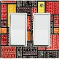thumbnail image 1 of Metal Light Switch Plate Cover Colorful Safari African Tribal Art Pattern SFR003, 1 of 13