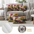 thumbnail image 6 of Vintage Rooster Outdoor Waterproof Pillow Covers, Sunflower Plaid Pastoral Animals Decorative Rectangle Throw Pillowcase Sofa Cushion Sham for Patio/Couch/Chair, 20"x12" 2 Pack, 6 of 8