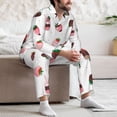 thumbnail image 5 of Mens Pajamas Set, Cute Chocolate Strawberry Button Down Long Sleeve Loungewear Sleepwear Pjs sets for Men, 5 of 5