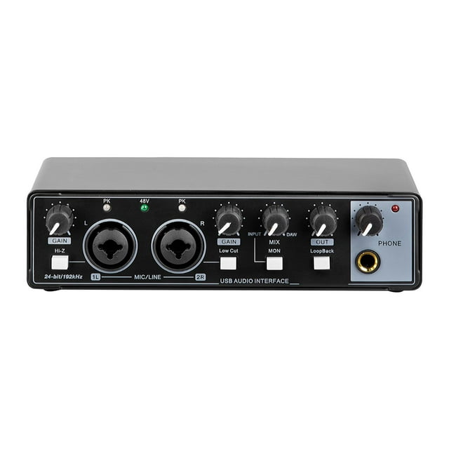 de sonido externa Interfaz de en 2 para transmisión Grabación en computadora portátil CUTICAT Tarjeta de sonido externa