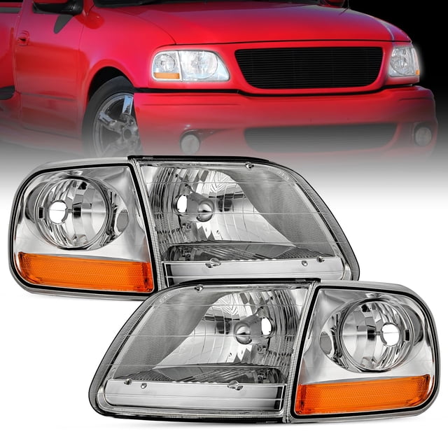 Conjunto de faros delanteros Nilight compatible con Ford F-150 97-03