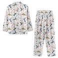 thumbnail image 5 of SCRAWLGOD Hummingbird Button Down Pajamas Women Long Sleeve Sleepwear for Women Size XS V-Neck 2 Pjs Sets for Women Breathable Pj for Women with Pockets, 5 of 7