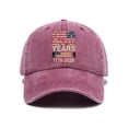 thumbnail image 5 of Embroidered American Flag Baseball Cap for Unisex Anniversary Adjustable Hat, 5 of 5