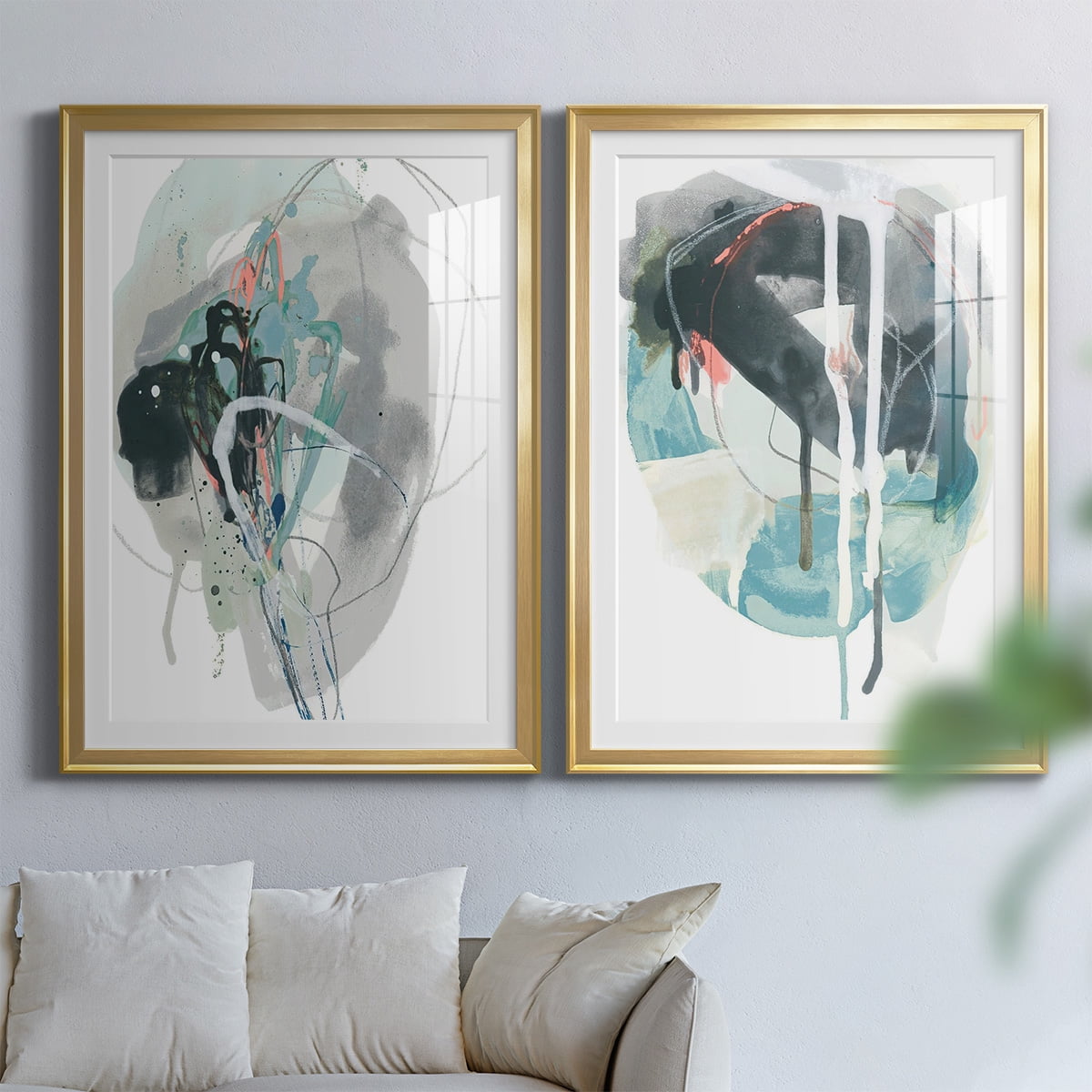 Wexford Home Stone Aperture I Premium Framed Print, 22.5" x 30.5" - Ready to Hang, Gold (Set of 2)