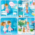 thumbnail image 5 of Cuopluber Doll House for Grils,3-Story 8 Rooms Dollhouse with 2 Dolls Toy Figures, Fully Furnished Fashion Dollhouse,Play House with Accessories,Gift Toy for Kids Ages 3 4 5 6 7 8+, 5 of 7