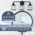 thumbnail image 2 of Prominence Home 2 Pack Lincoln Woods 3 Light Industrial Bathroom Vanity Light, Black, 2 of 10
