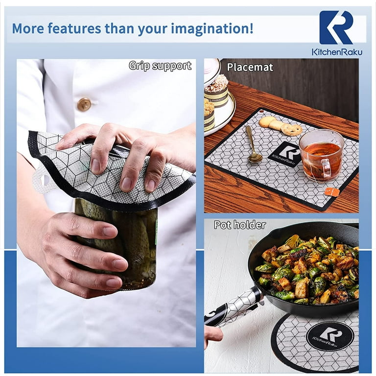 KitchenRaku 2 Pack Induction Cooktop Mat - (Magnetic) Cooktop
