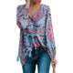 thumbnail image 5 of Blusa Con Cuello En V, Pulóver, Transpirable, Amigable Con La Piel, Blusa Informal Para Mujer Para El Trabajo Para Mujer Para Ir De Compras, 5 of 5