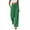Green, variant on Nfurl Women's Wide Leg Pants with Pockets Summer Linen Lounge Pants Elastic Waist Drawstring Going Out Work Casual Trousers Navy,S