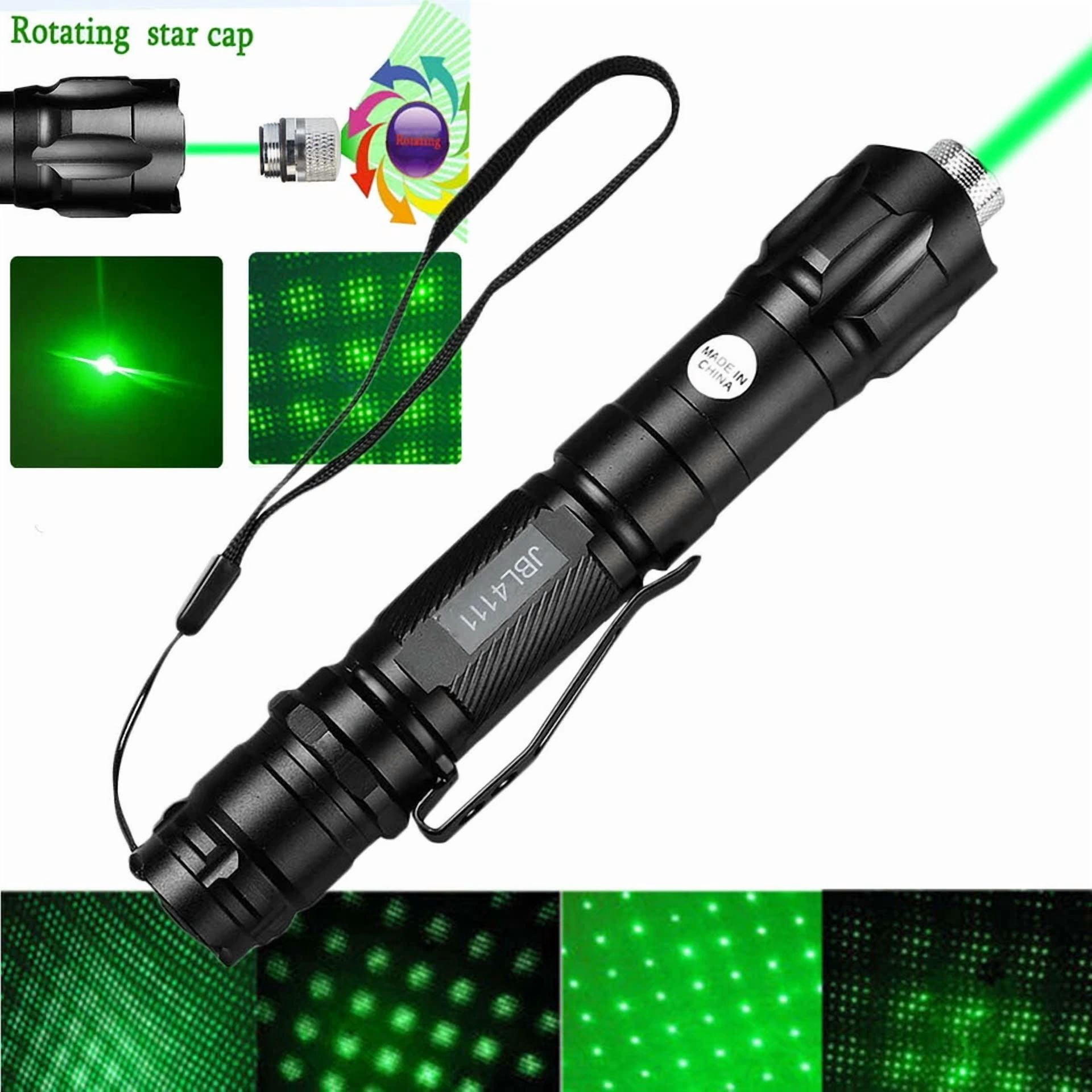 CRESTIN- 2X 6000Miles Green Laser Pointer Star Visible Beam Light Rechargeable Lazer Pen