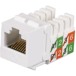 Cat5e Wiring Block - GIGABASE CAT5E JACK WHITE UNIVERSAL WIRING SINGLE