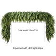 thumbnail image 2 of Skimsklo 71-Inch Artificial Norfolk Pine Christmas Garland with Separate Colored LED Light Strip Unassembled Plastic Holiday Mantel Wall Decoration, 2 of 9