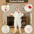 thumbnail image 3 of Polyester CANASOUR Chicken Onesie Funny Christmas Festival Party Outfit Animal Pajamas for Kids 4T, 3 of 6