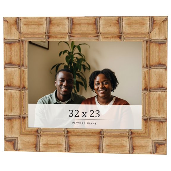 32x23 Frame Beige Real Wood Picture Frame Width 3 inches | Interior Frame Depth 0.5 inches |