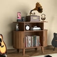 thumbnail image 7 of Fiogmub Record Player Stand with Sliding Door, Vinyl Record Storage Cabinet, Record Player Table, 7 of 7