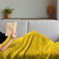 thumbnail image 3 of Yellow Soft Flannel Fleece Blanket, Sun Solar Hand Drawn Style Pattern with Little Spiral Spots Like Hot Summer Day Inspired, Cozy Plush for Indoor and Outdoor Use, 60" x 80", Yellow, by Ambesonne, 3 of 5