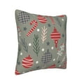 thumbnail image 2 of Square Throw Pillow Covers with Core, Cane Candy Christmas Ball Print Pillows for Sofa Beds, 20"x20", 2 of 9