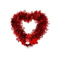 thumbnail image 3 of Lighted Valentine Heart Wreath,12 in Purple Red Heart Shaped Tinsel Wreath with LED Lights,Foil Hearts and Love Sign,Red Valentine's Wreath for Front Door,Valentines Day 3 Pcs, 3 of 7