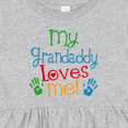 thumbnail image 4 of Inktastic My Grandaddy Loves Me Girls Baby Dress, 4 of 5