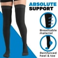 thumbnail image 5 of Opaque Thigh High Maternity Compression Stockings 20-30mmHg - Black, Small, 5 of 10