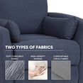 thumbnail image 6 of Homall 360° Swivel Nursery Recliner Power Swivel Rocker Recliner Chair with 2 Pillows Comfy High Back Adult Glider Rocker for Living Room,Loop Yarn Blue, 6 of 8