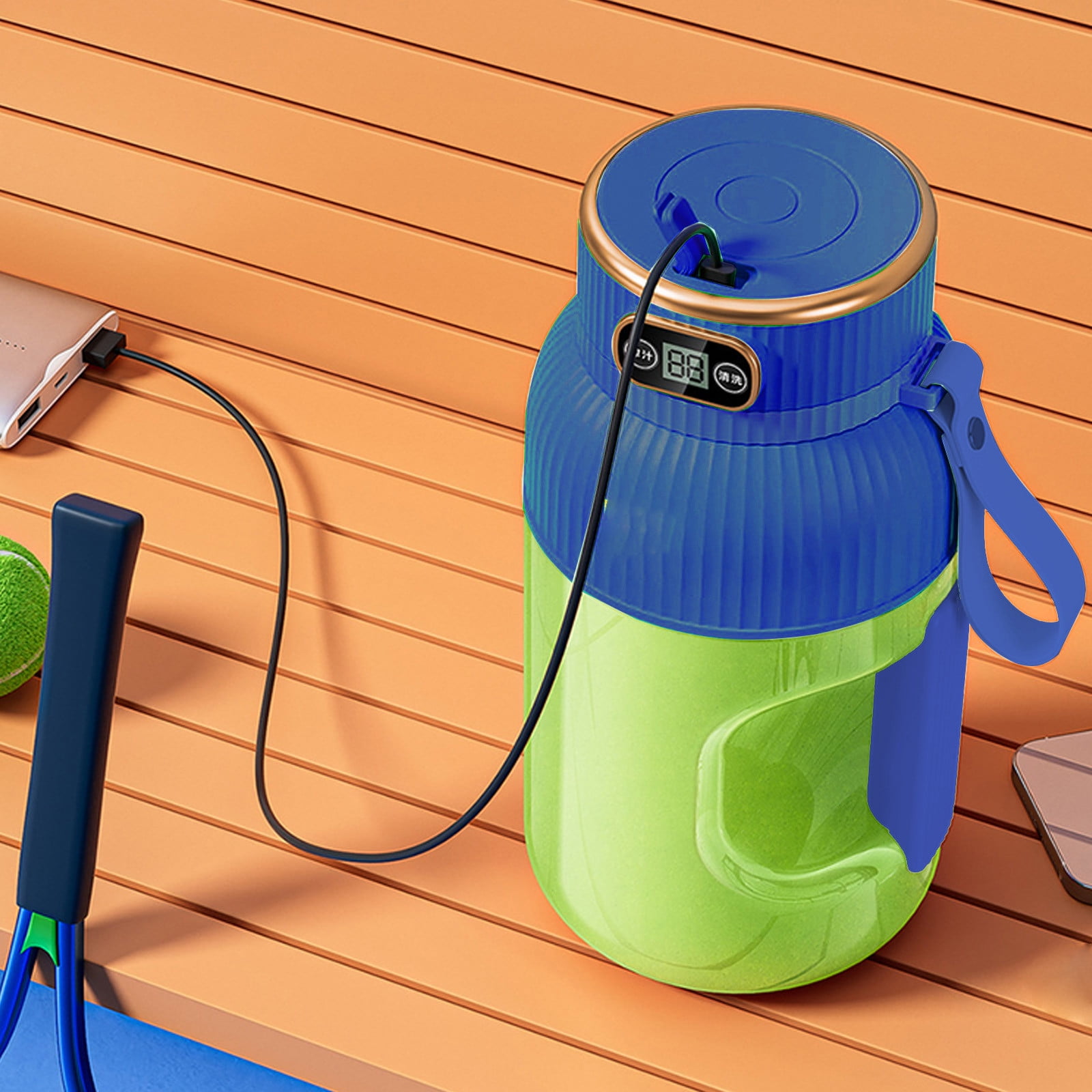 IMossad Collapsible Sports Water Bottle - Electric Squish Machine with Large Capacity, Perfect for Outdoor Activities and Gym Workouts