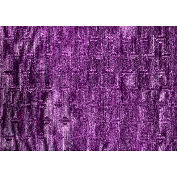 Ahgly Company Indoor Rectangle Solid Pink Modern Area Rugs, 7' x 9'