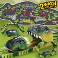 thumbnail image 3 of Tyethy 237 Pcs Dinosaur Toys Race Car Track Set, STEM Vehicle Playset Dinosaur World Road Toys for 3 4 5 6 Year & Up Old boy Girls Best Gift, 3 of 11