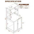 thumbnail image 7 of NARTRU Large Litter Box Enclosure for Self Cleaning Litter Box, Hidden Automatic Cat Litter Box Furniture with Shelves, Walnut, 7 of 7
