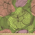thumbnail image 1 of Colorful Fabric by the Yard, Vintage Floral Composition with Hand Drawn Style Blossoms Exotic Aged Foliage, Decorative Upholstery Fabric for Sofas and Home Accents, Multicolor by Ambesonne, 1 of 5