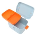 thumbnail image 1 of Storage Box, Thickened PP Plastic Organizer with Removable Tray, Large Capacity Portable Handle for First Aid Camping Travel Home, 1 of 7