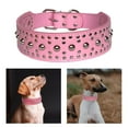 thumbnail image 1 of Collar de mascotas brillo de champiñones brigas fuertes de las razas de de material cuero de 5 cm de espesor tachonado de grosor Rosa Colco  Collar de cachorros, 1 of 8