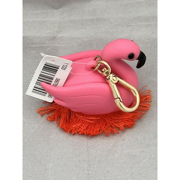 Bath and Body Works Pocketbac Holder New Tropical Flamingo keychain Holder