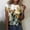 Yellow, variant on QHWAUAKFBN T Shirts For Women Loose Fit Summer Round Neck Short Sleeve Flower Butterfly Print Tshirts Top