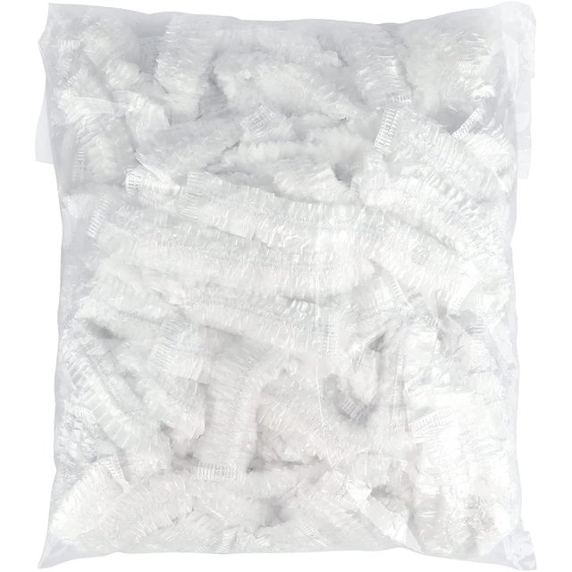 100 Uds. Gorro de baño de plástico elástico desechable para ducha para el hogar, hotel, spa y peluquería esquí esquí Gafas de esquí