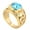 Blue, variant on Men's Stainless Steel Punk Gemstone Snake Hollow Engraved Signet Ring Crystal Engagement Wedding Jewelry Black Size 7