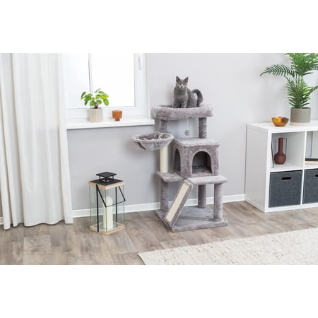 Pepito 39.4" Tower, 3-Level Tree with Sisal Scratching Posts and Ramp