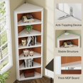 thumbnail image 5 of Tribesigns 7-Tier Corner Shelf, 70.87" Tall Corner Bookshelf, Modern White Corner Bookcase, Wood Display Shelf, 5 of 5